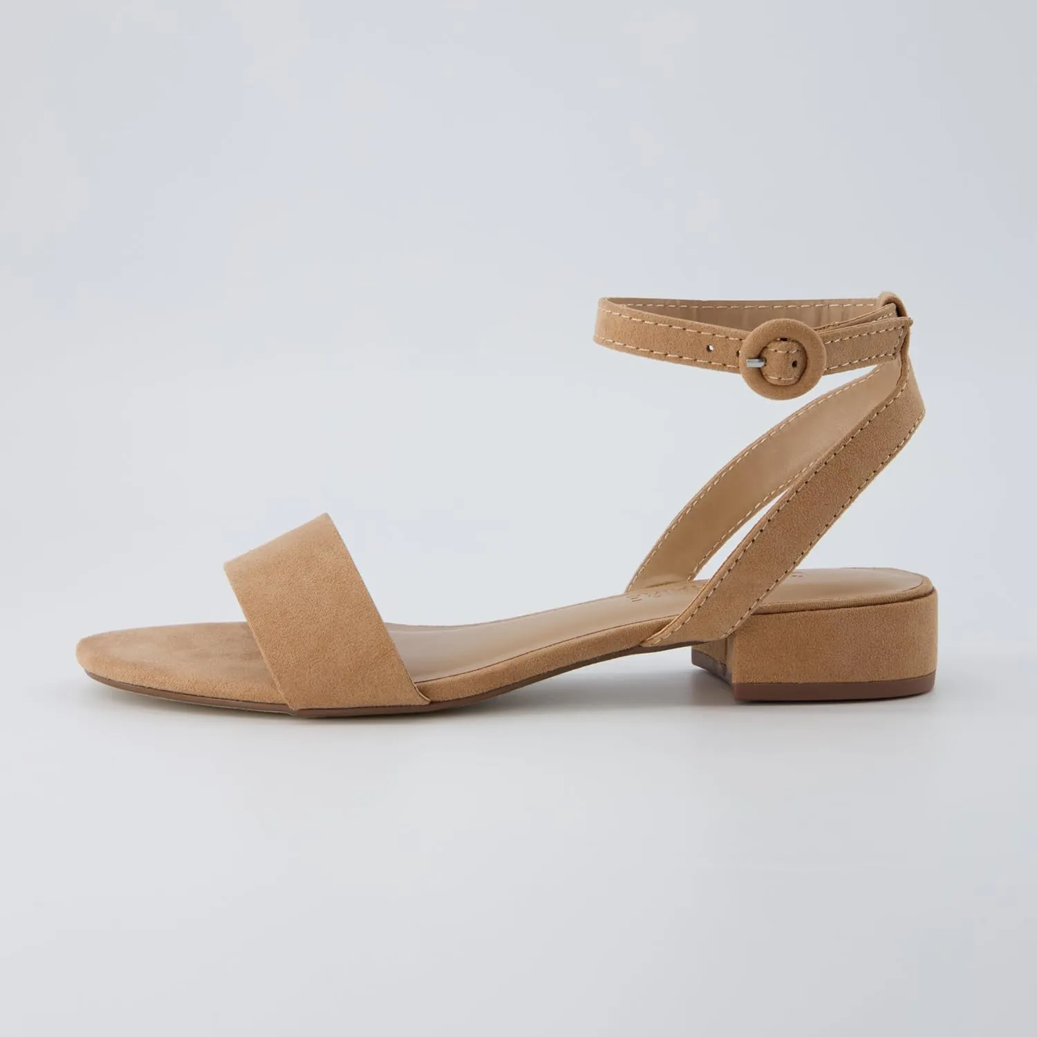 CUSHIONAIRE Women's Nila one band low block heel sandal  Wide Widths Available