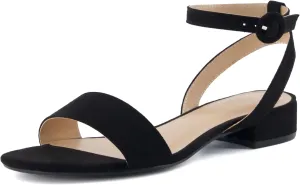 CUSHIONAIRE Women's Nila one band low block heel sandal  Wide Widths Available