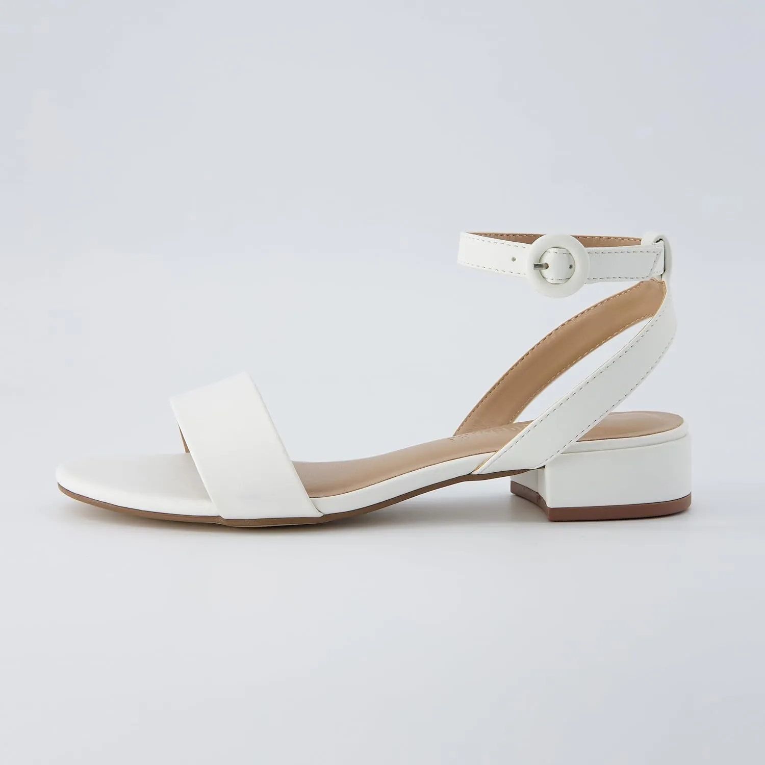 CUSHIONAIRE Women's Nila one band low block heel sandal  Wide Widths Available