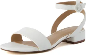 CUSHIONAIRE Women's Nila one band low block heel sandal  Wide Widths Available