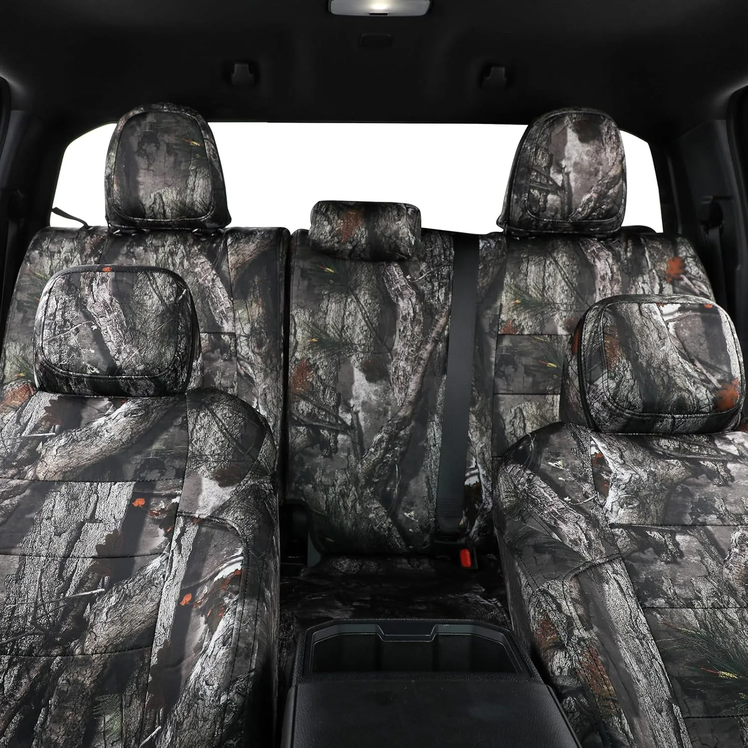 Custom Fit Tacoma Camo Seat Covers for Select Toyota Tacoma (Petrol) 2024 2025 Double cab SR,SR5,TRD Sport,TRD Off-Road,Limited Camouflage Seat Covers -Full Set(Neoprene Jungle Camouflage)
