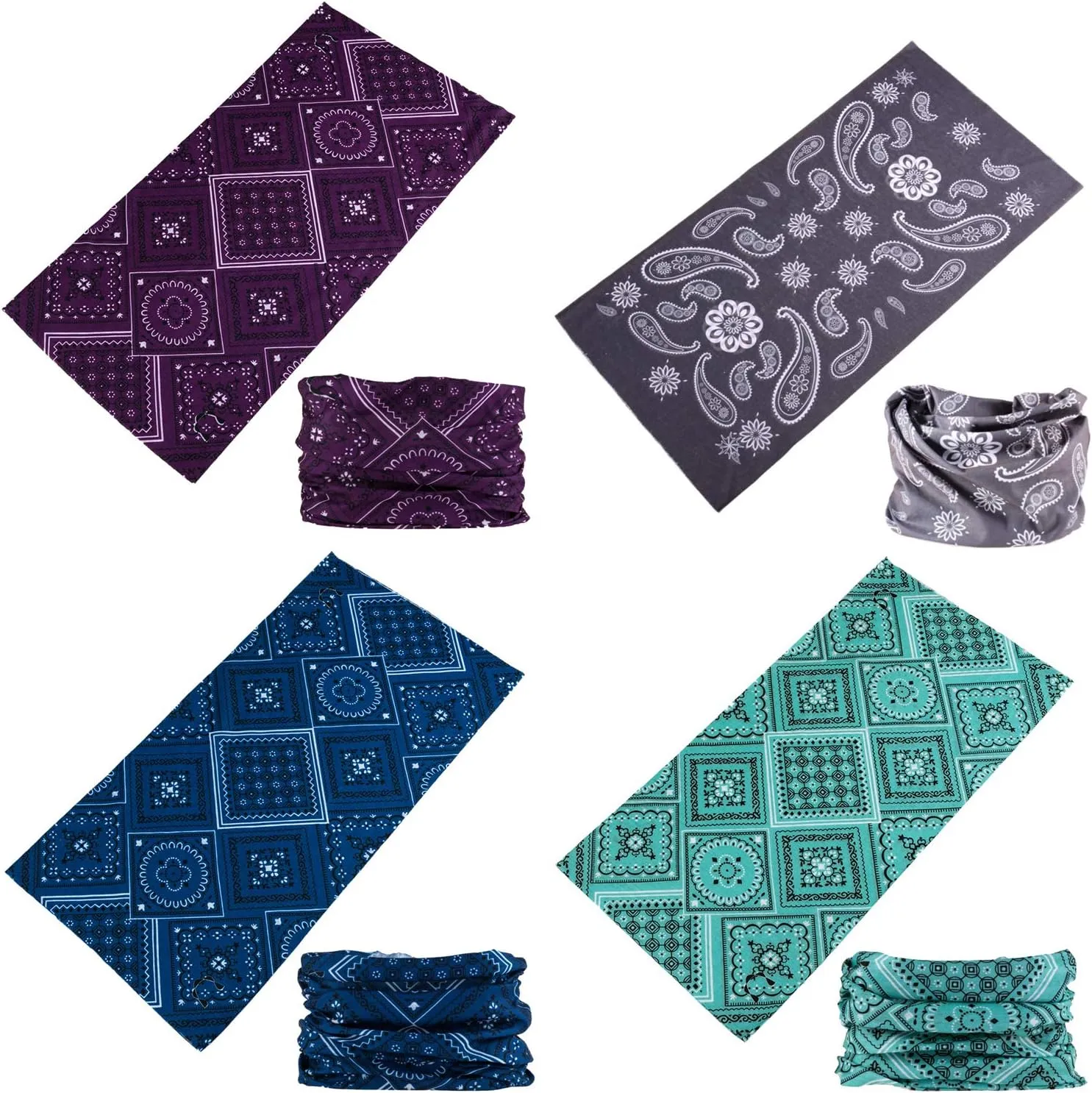 DEMIL Multifunctional Sports Stretchable Seamless Casual Headband Sweatband Magic Camo Scarf Balaclava Headwear Head Wrap