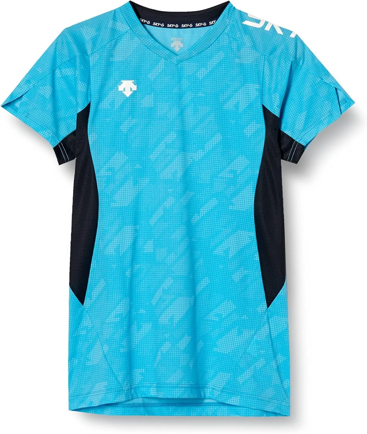 Descente DVB-5928 Short Sleeve Practice Shirt, Sweat Absorbent, Quick Drying, Stretchable, UPF 15