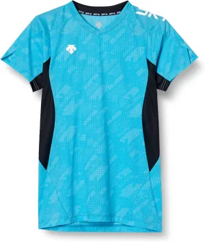 Descente DVB-5928 Short Sleeve Practice Shirt, Sweat Absorbent, Quick Drying, Stretchable, UPF 15