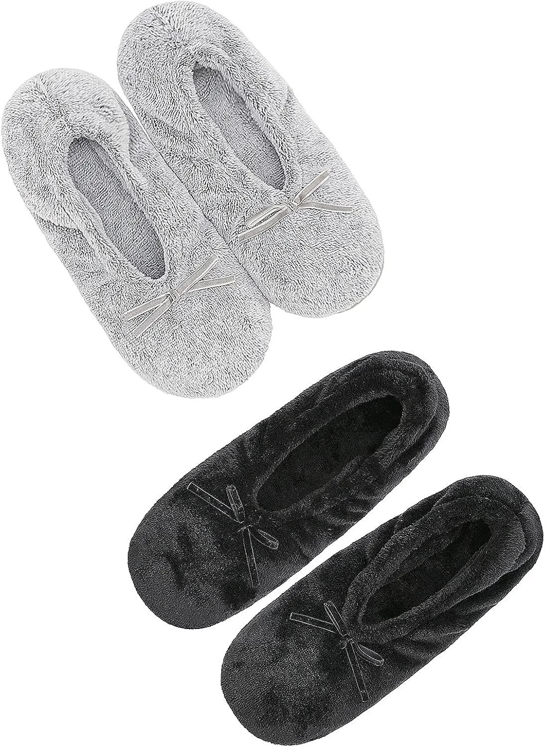 DICUIRD Women's Ballerina Slippers Lightweight House Slippers with Stretchable Heel Design