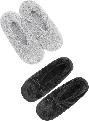 DICUIRD Women's Ballerina Slippers Lightweight House Slippers with Stretchable Heel Design