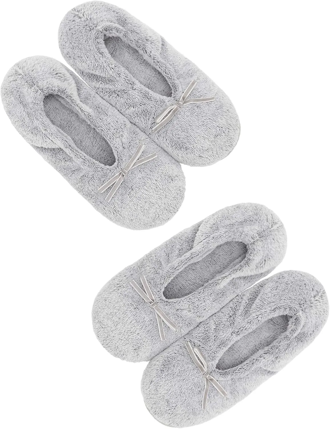 DICUIRD Women's Ballerina Slippers Lightweight House Slippers with Stretchable Heel Design