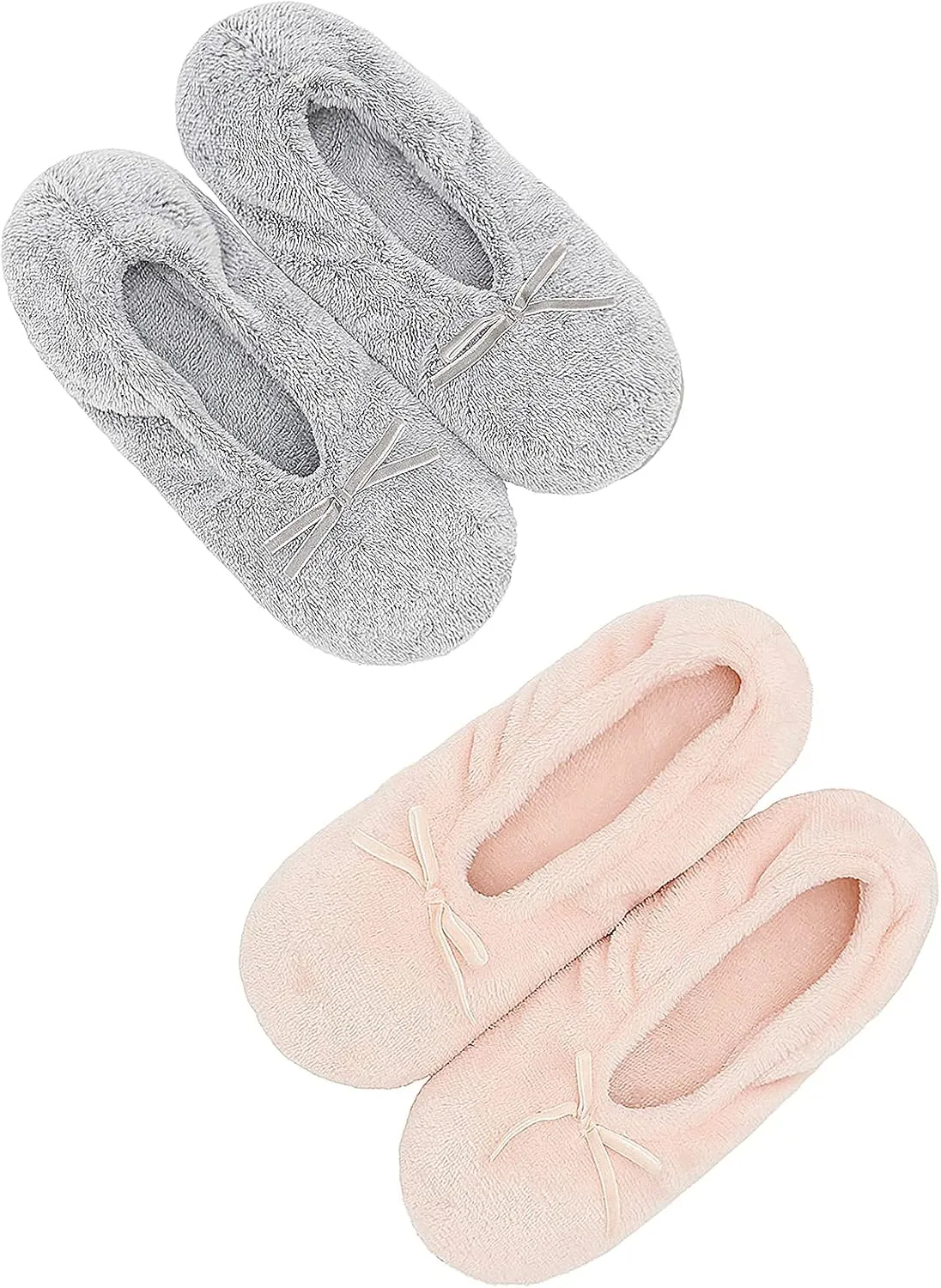 DICUIRD Women's Ballerina Slippers Lightweight House Slippers with Stretchable Heel Design