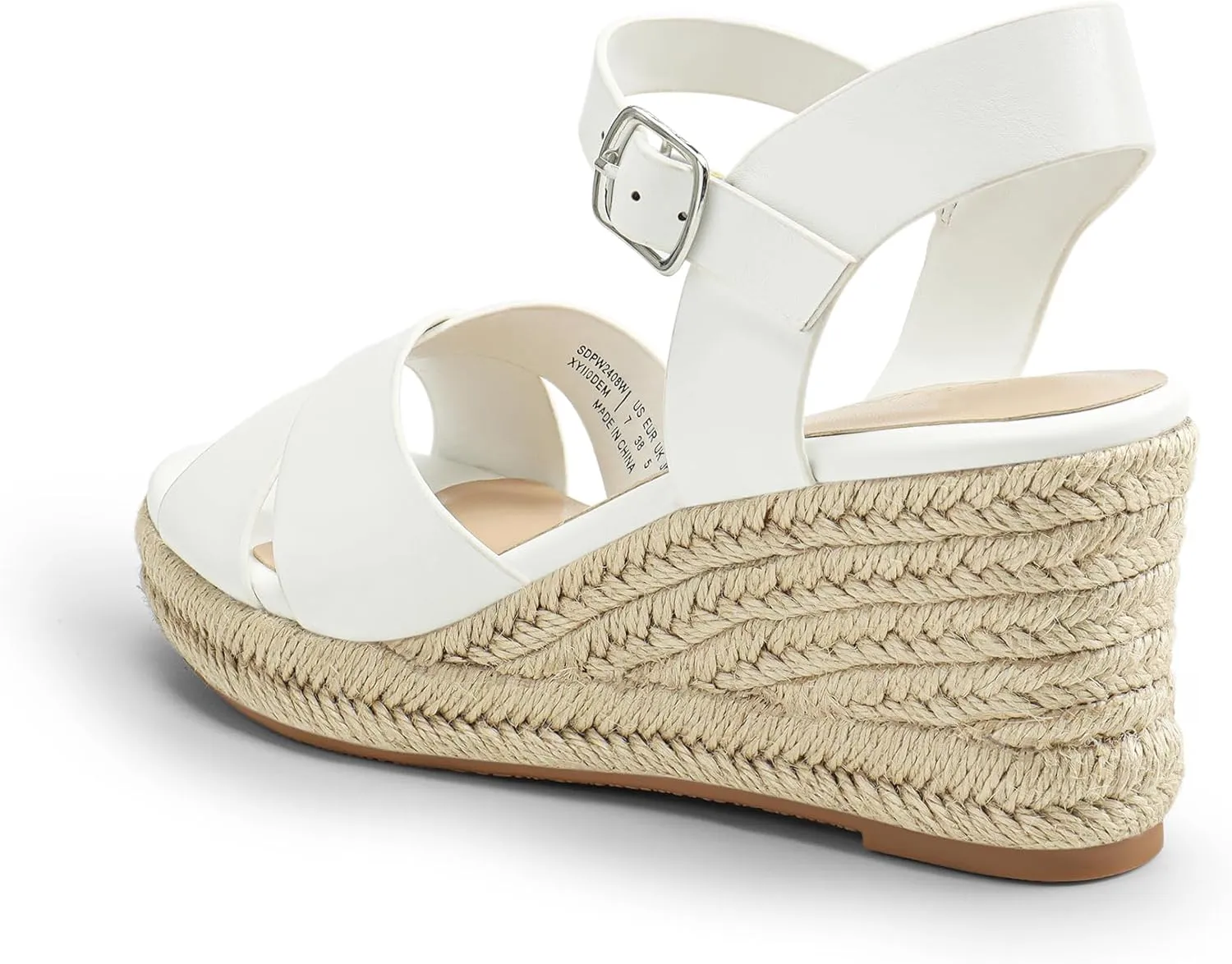 DREAM PAIRS Espadrille Dressy Wedge Sandals, Women's Platform Sandals Casual Summer, Comfortable High Heeled Wedges with Adjustable Buckle