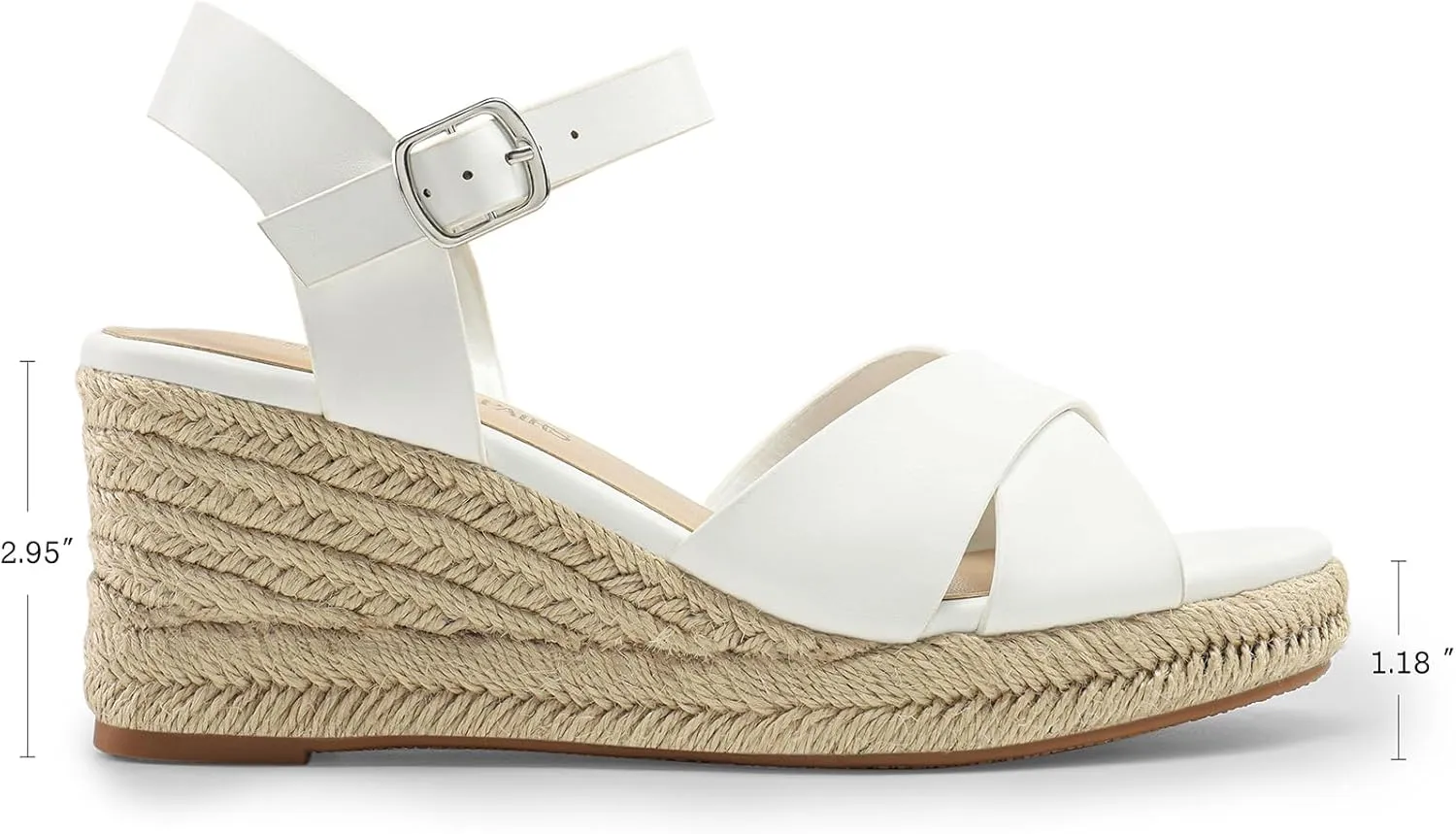 DREAM PAIRS Espadrille Dressy Wedge Sandals, Women's Platform Sandals Casual Summer, Comfortable High Heeled Wedges with Adjustable Buckle
