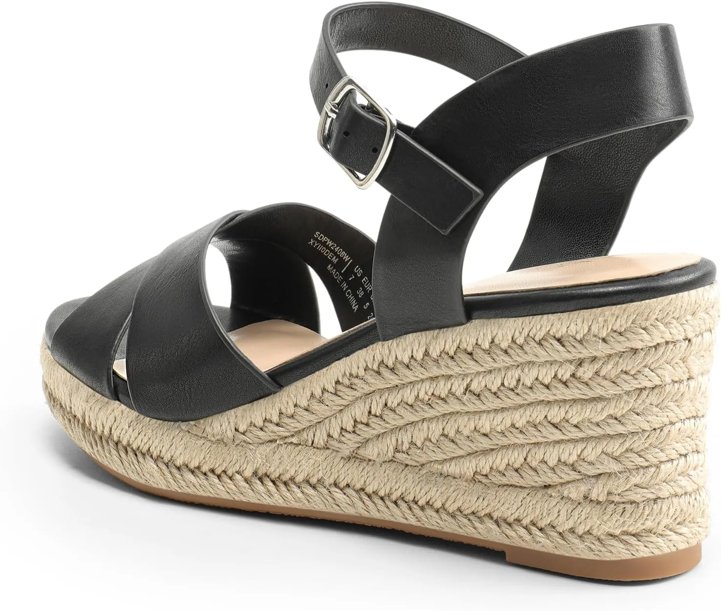 DREAM PAIRS Espadrille Dressy Wedge Sandals, Women's Platform Sandals Casual Summer, Comfortable High Heeled Wedges with Adjustable Buckle