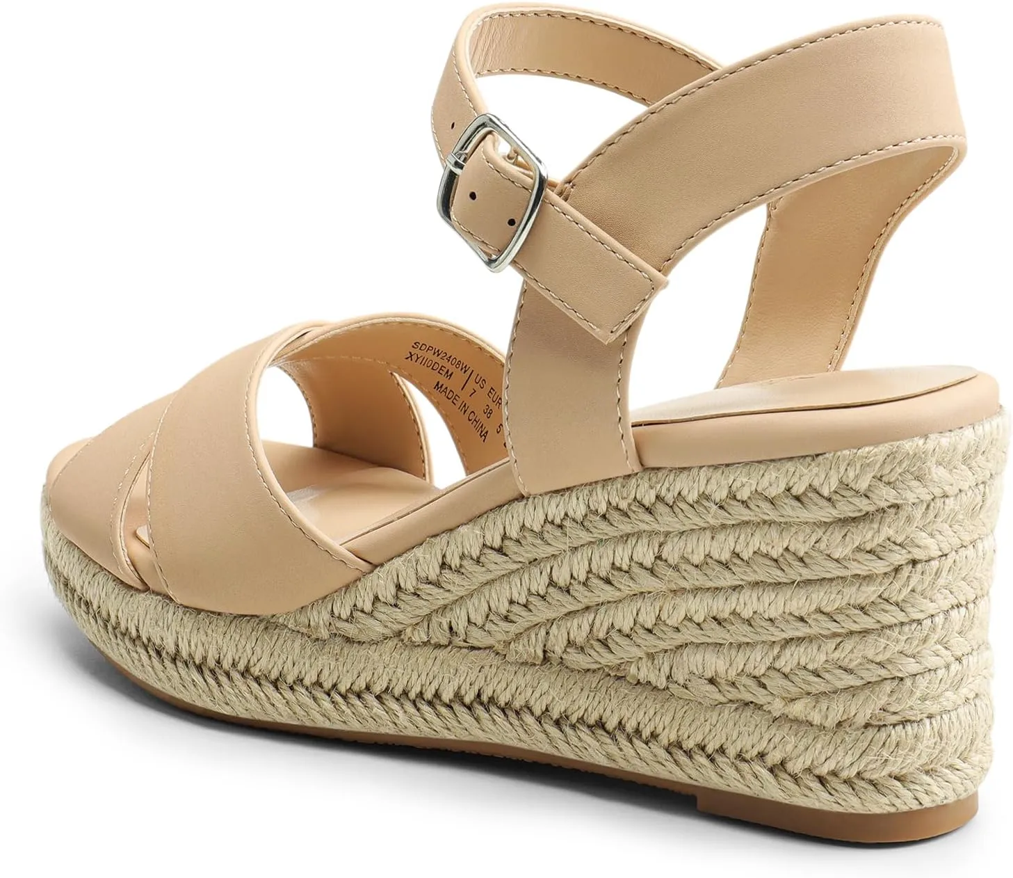 DREAM PAIRS Espadrille Dressy Wedge Sandals, Women's Platform Sandals Casual Summer, Comfortable High Heeled Wedges with Adjustable Buckle