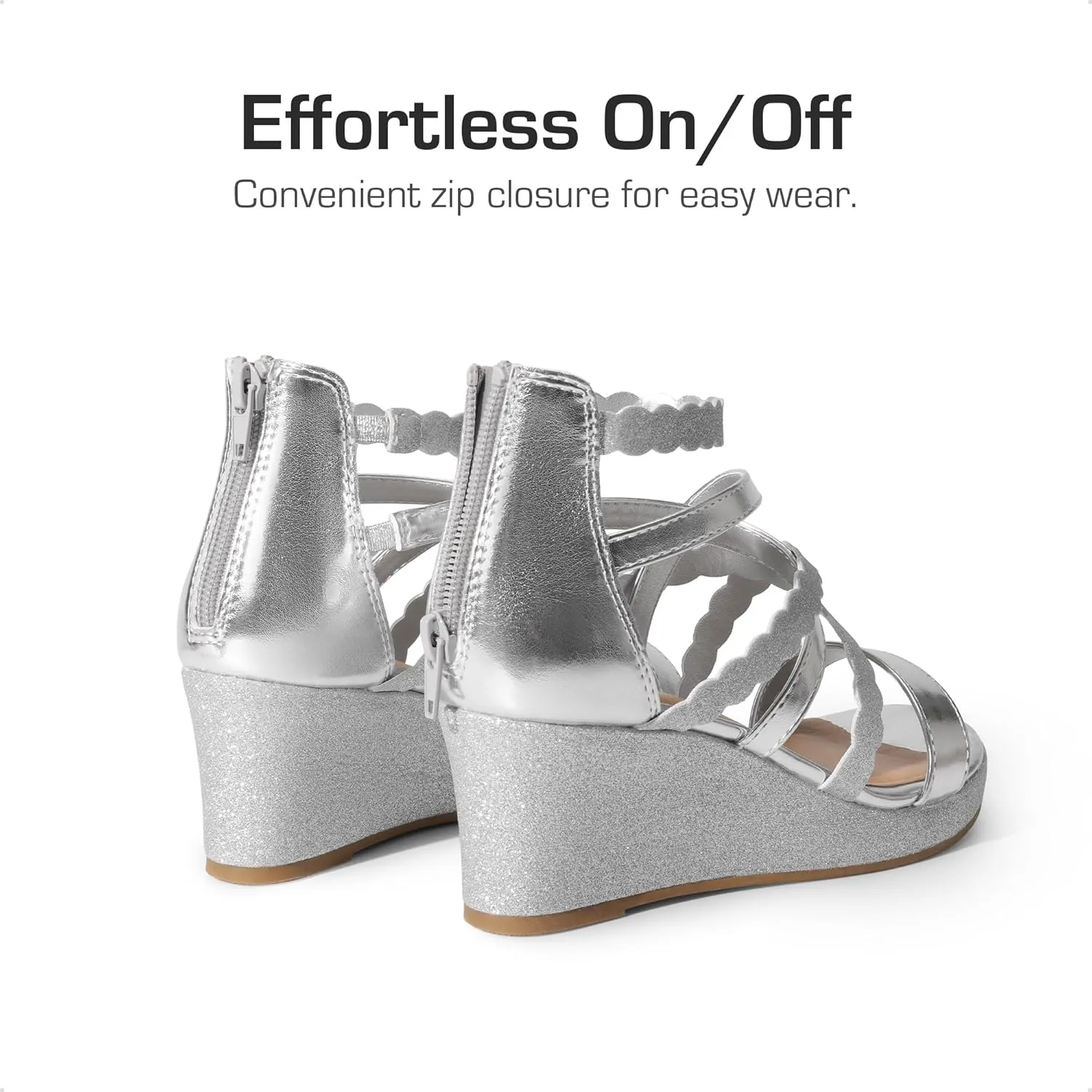 DREAM PAIRS Girls Wedge Sandals Flatform Open Toe Platform Sandals Espadrille Flower Wedding Party for Little Kid/Big Kid