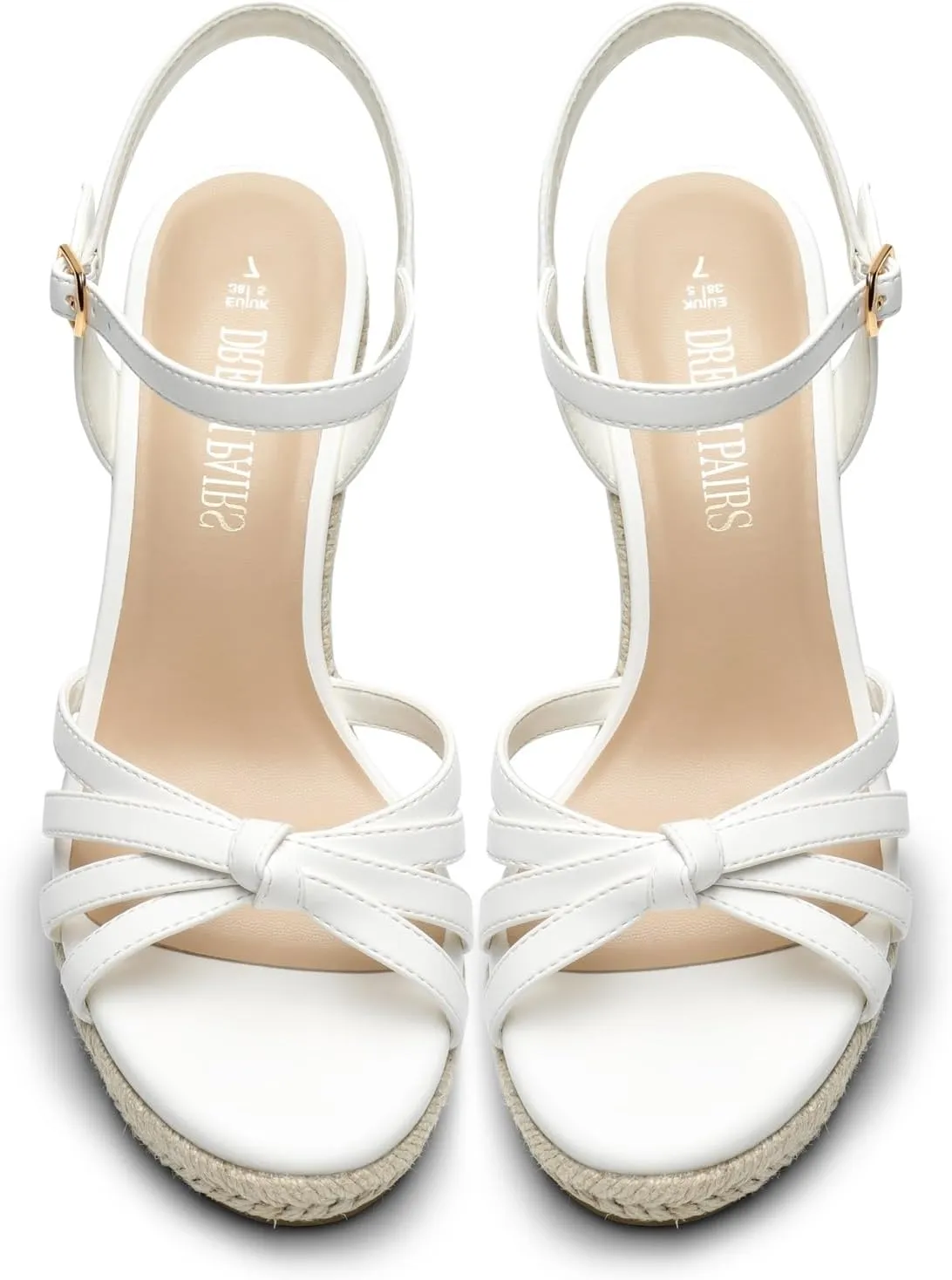 DREAM PAIRS Wedge Sandals for Women Dressy Summer, Platform Espadrille Strappy Casual Braided Heels Comfortable with Open Toe and Ankle Strap