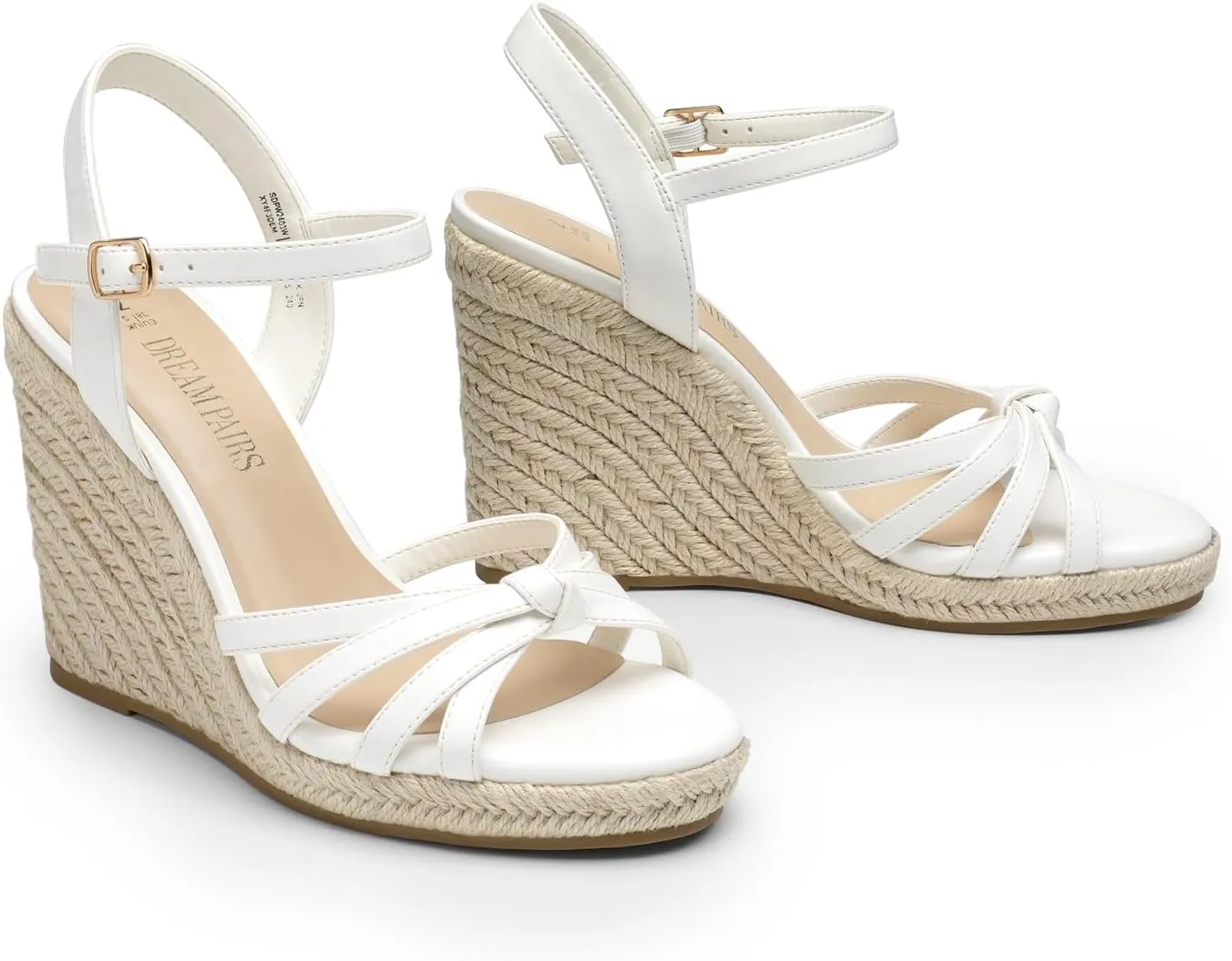 DREAM PAIRS Wedge Sandals for Women Dressy Summer, Platform Espadrille Strappy Casual Braided Heels Comfortable with Open Toe and Ankle Strap