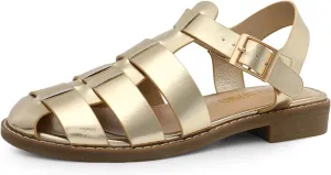 DREAM PAIRS Womens Fisherman Gladiator Braided Flat Sandal Cute Woven Strappy Closed Toe Shoes for Summer