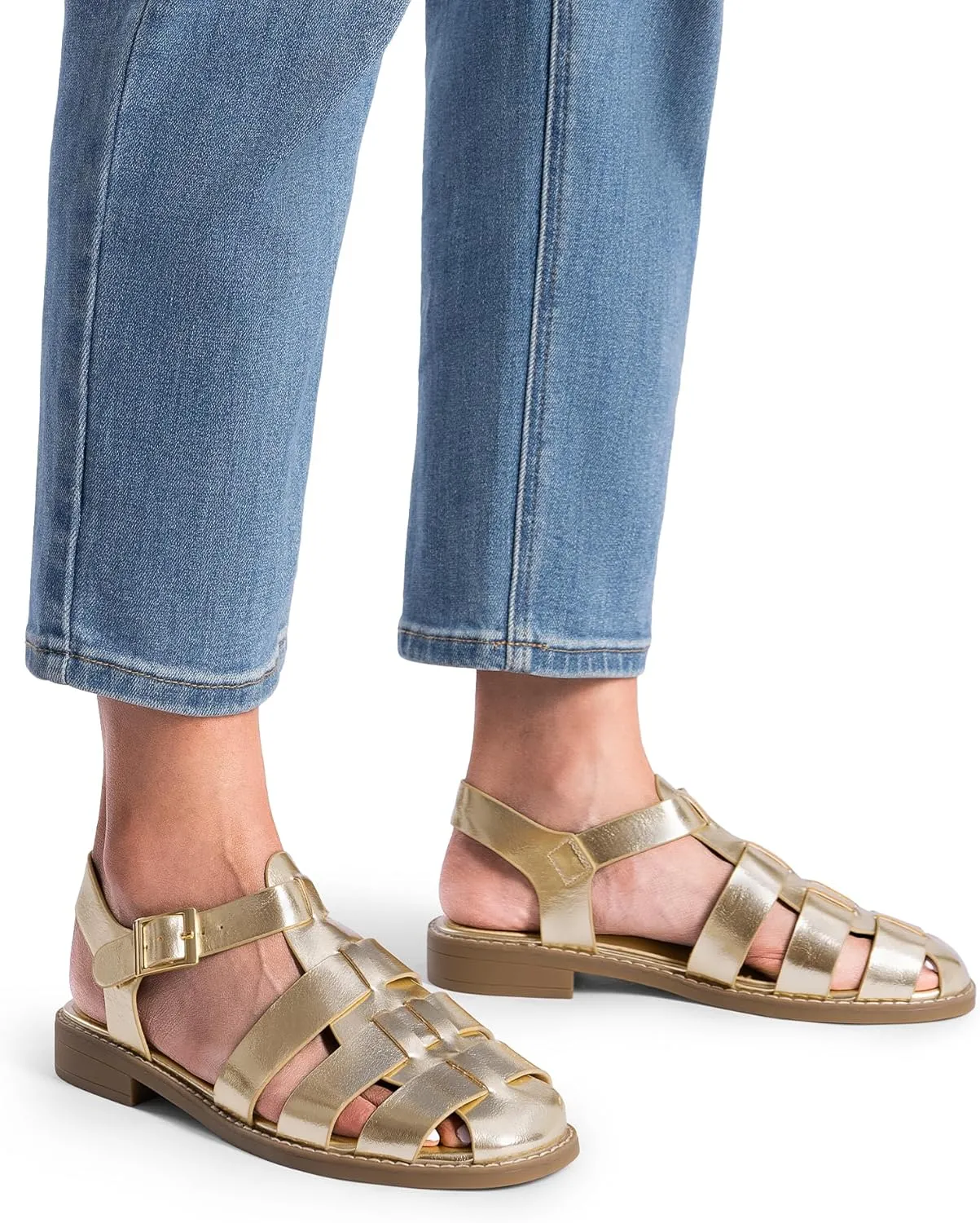 DREAM PAIRS Womens Fisherman Gladiator Braided Flat Sandal Cute Woven Strappy Closed Toe Shoes for Summer