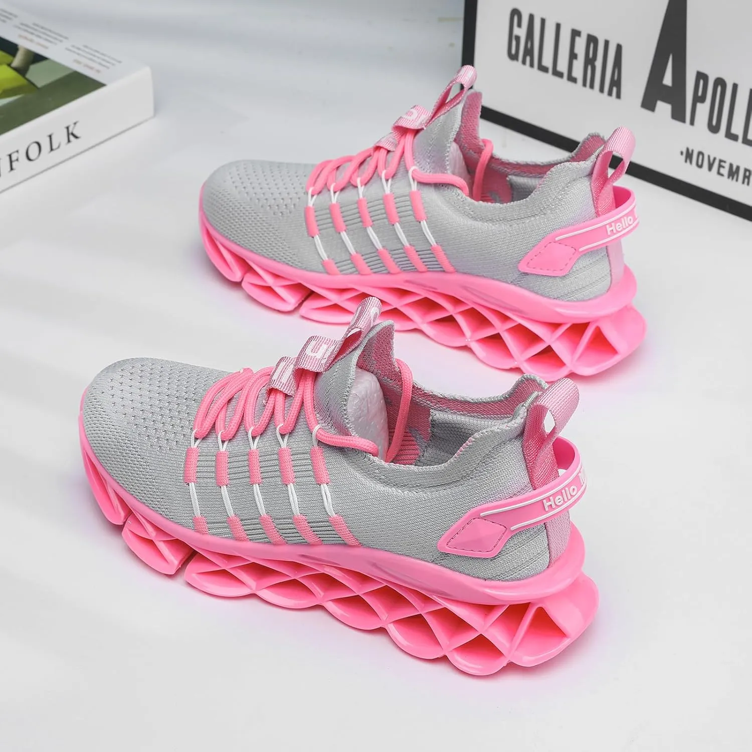 DUDHUH Women's Fashion Sneakers Womens Shoes Slip On Work Casual Comfortable Gym Walking Shoes for Women
