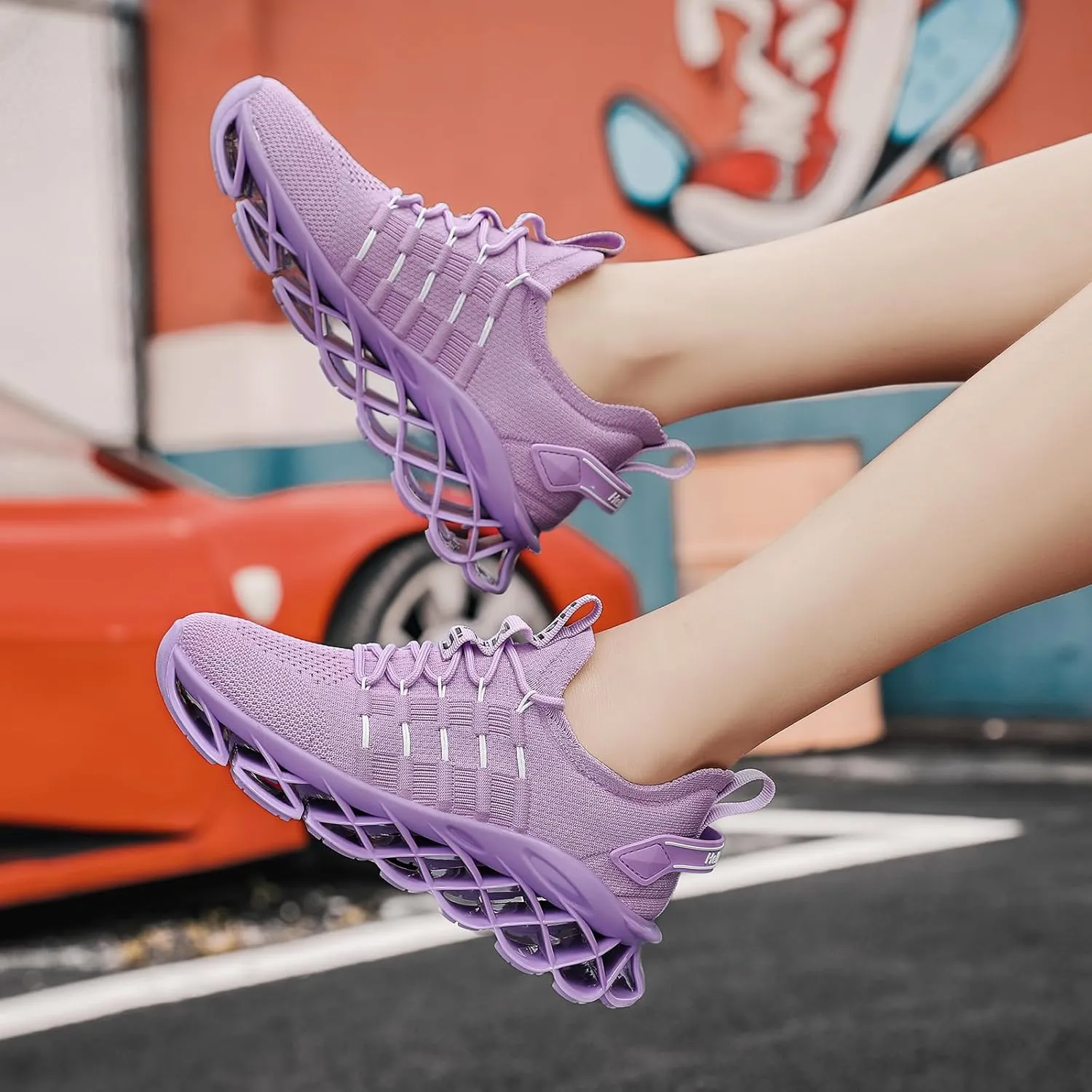DUDHUH Women's Fashion Sneakers Womens Shoes Slip On Work Casual Comfortable Gym Walking Shoes for Women