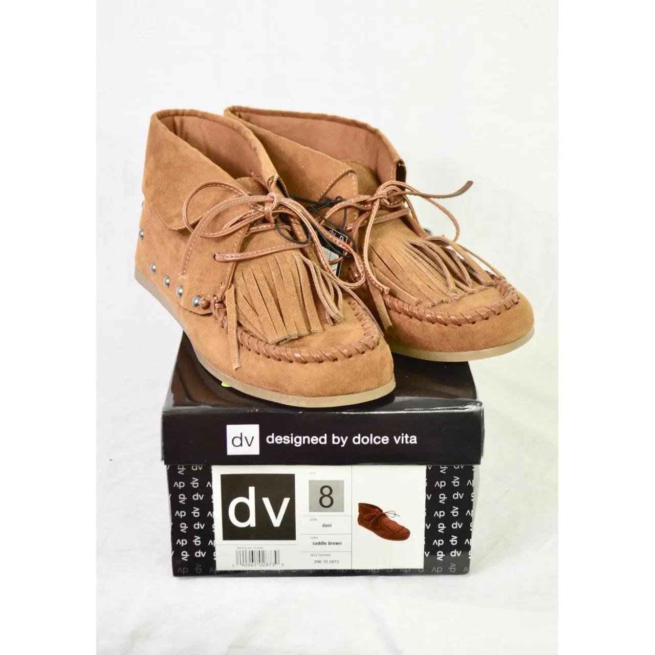 DV by Dolce Vita Women's Brown Studded Dani Moccasin Booties 8