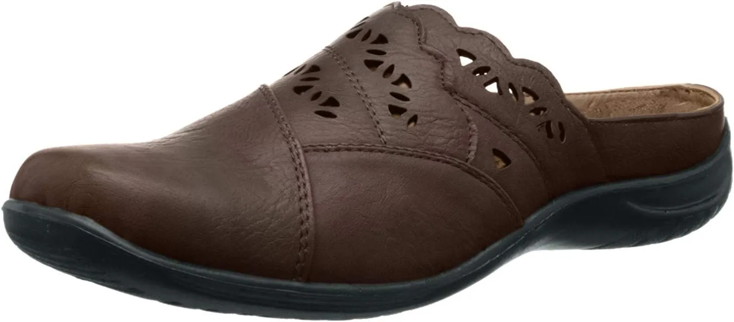 Easy Street Womens Forever Mules Casual Shoes, Brown, 6.5 X-Wide US