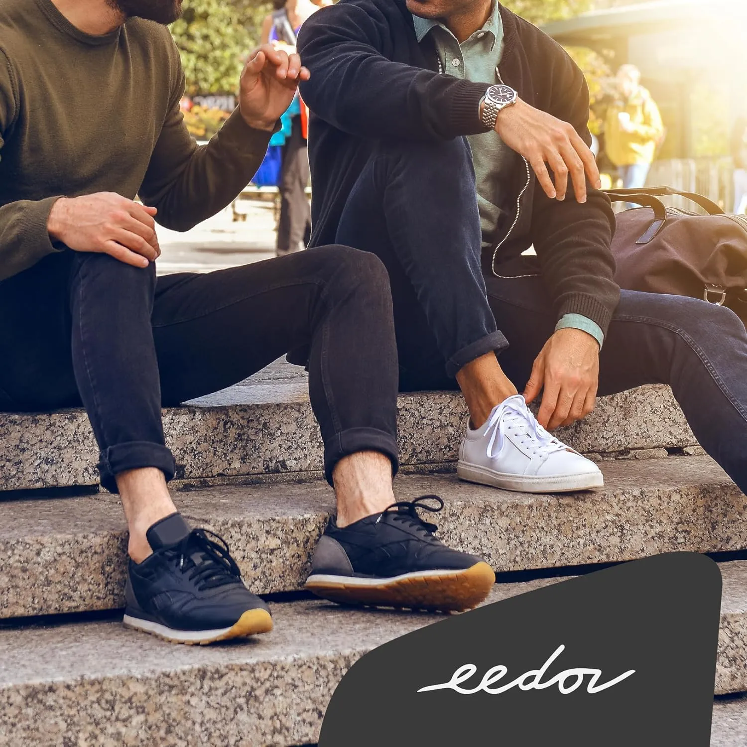 Eedor No Show Socks Men - Non Slip, Invisible & Low Cut Ankle - Casual & Formal Socks for Men - Soft & Stretchable Cotton