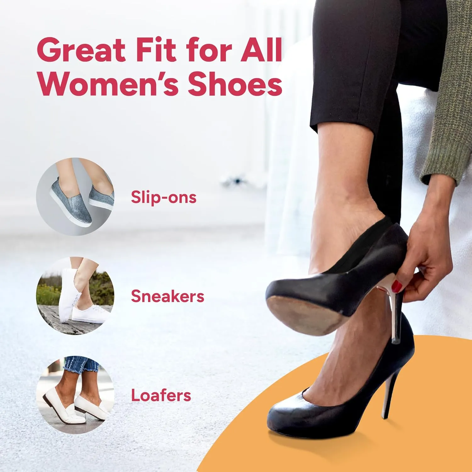 Eedor No Show Socks Womens Invisible Liner, Non Slip & Low Cut, Casual & Formal Wear, Soft & Stretchable
