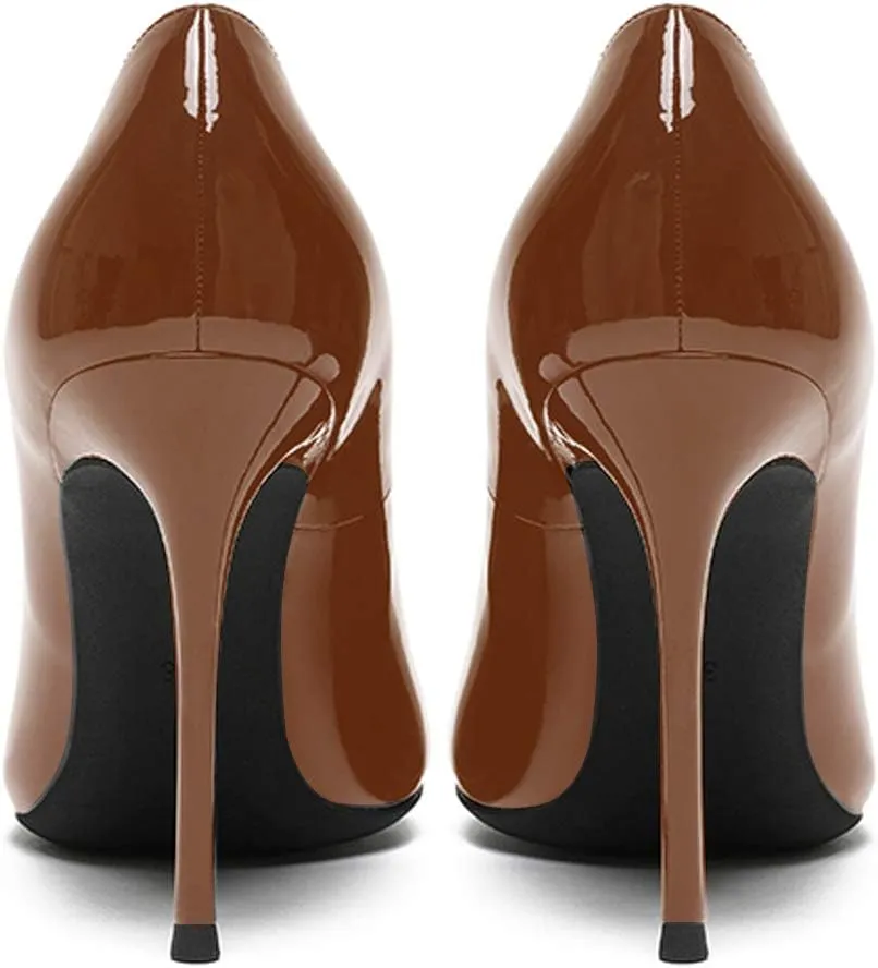 Eldof Womens Pointed Toe Pumps High Heel Stilettos Classic Slip On 4" Heels Wedding Party Office Pumps for Women