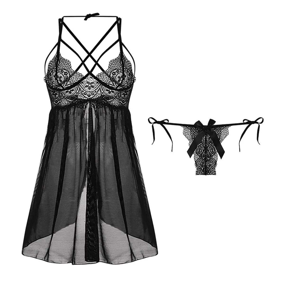 Ellen mesh slip set