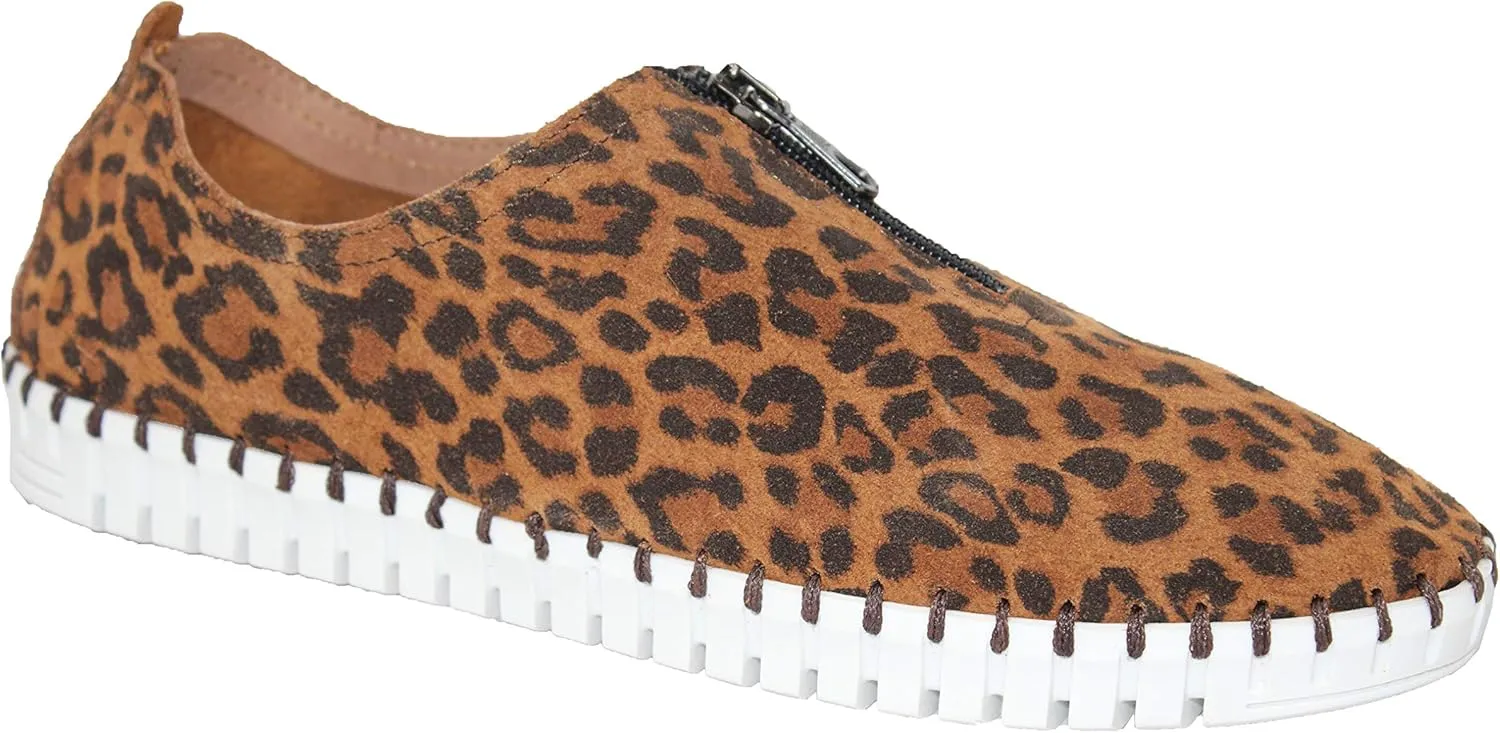 Eric Michael Marlo Women's Shoes, Easy Slip-On Style with Zipper Closure, Women's Fashion Shoe, Leopard 40