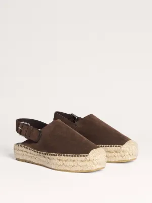 Espadrille suede clogs