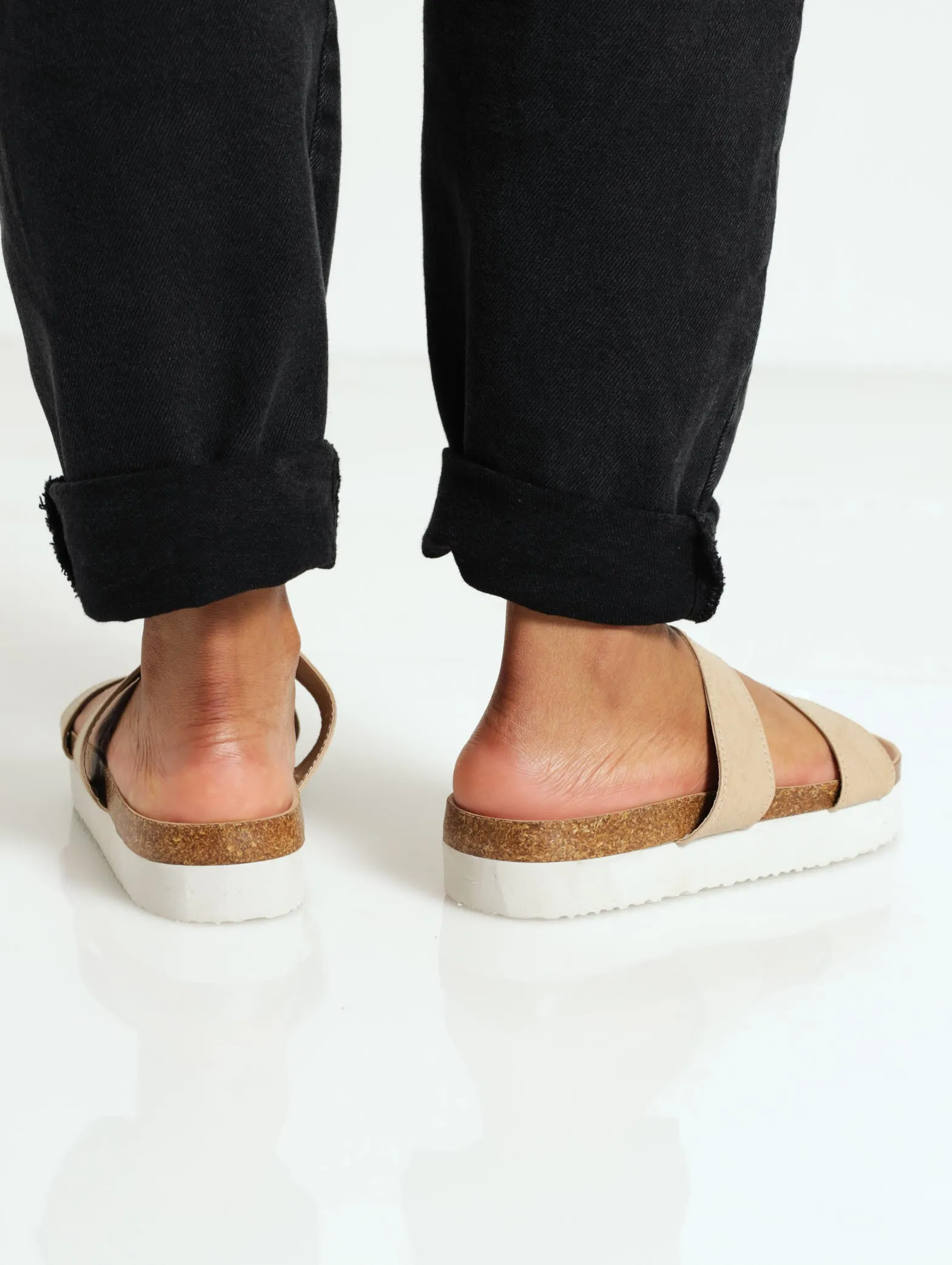 Flatform Double Strap Pushin Sandal