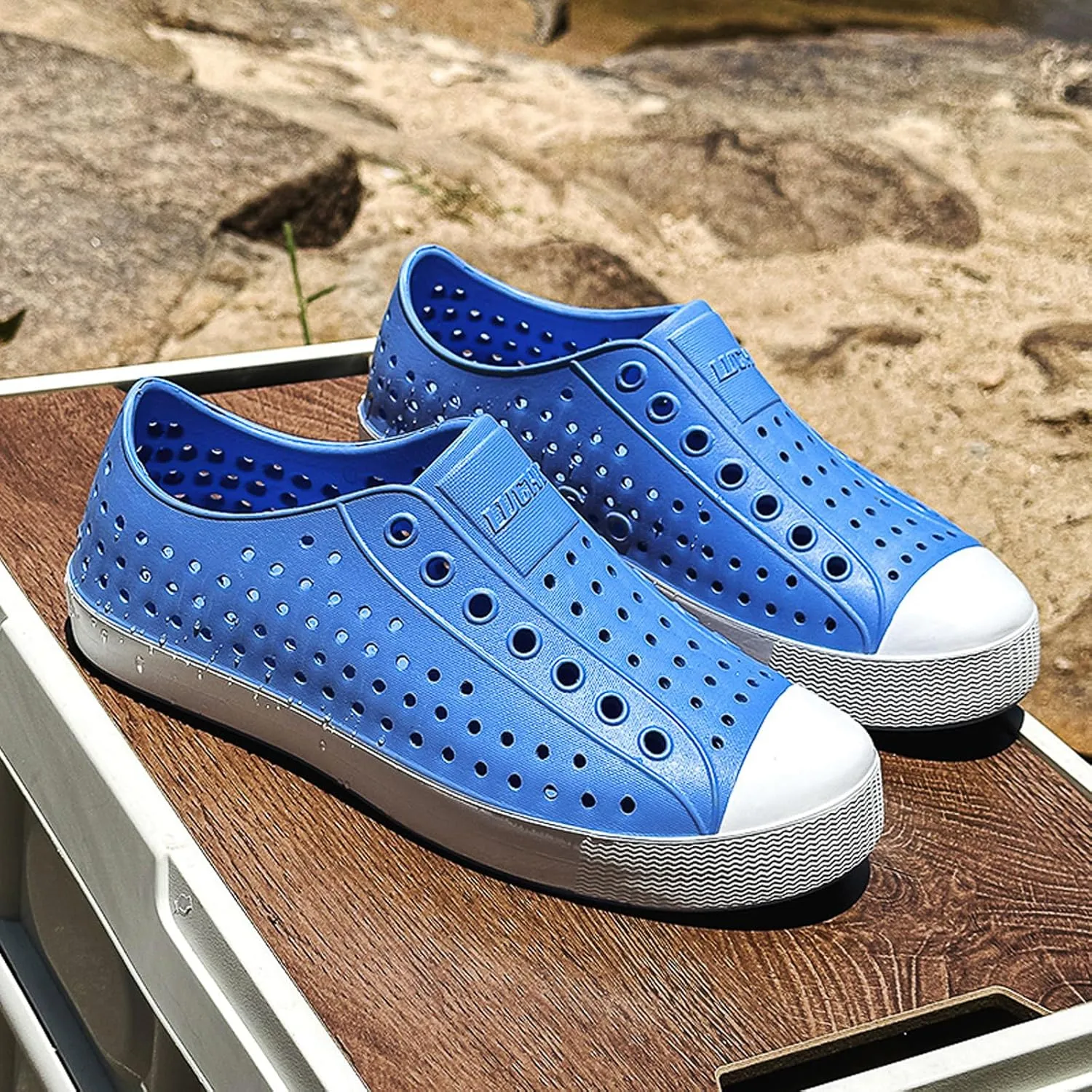 FLIOZY Waterproof Garden Clogs for Men and Women - Lightweight Breathable EVA Slip-On Shoes - Comfortable Non-Slip Casual Footwear for Outdoor, Beach, Everyday Wear