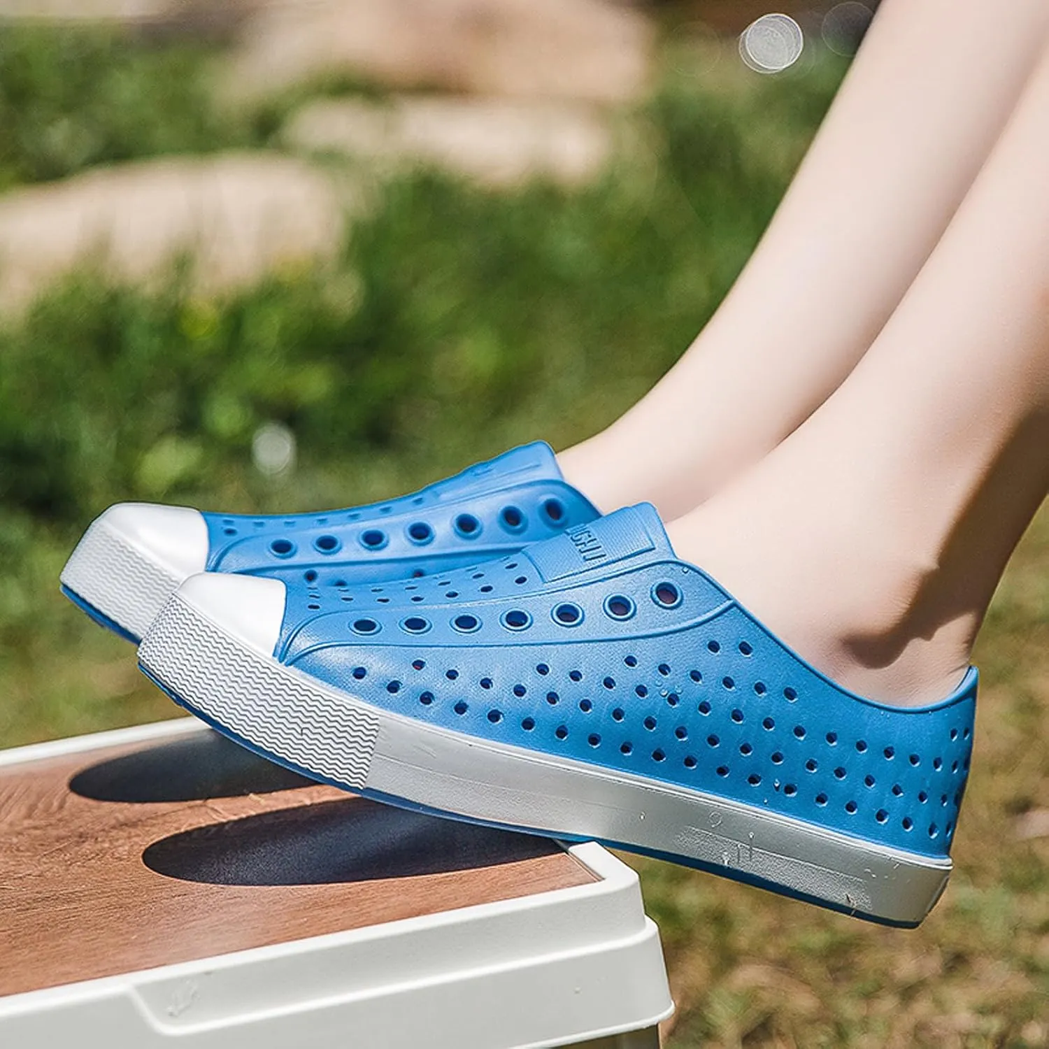 FLIOZY Waterproof Garden Clogs for Men and Women - Lightweight Breathable EVA Slip-On Shoes - Comfortable Non-Slip Casual Footwear for Outdoor, Beach, Everyday Wear