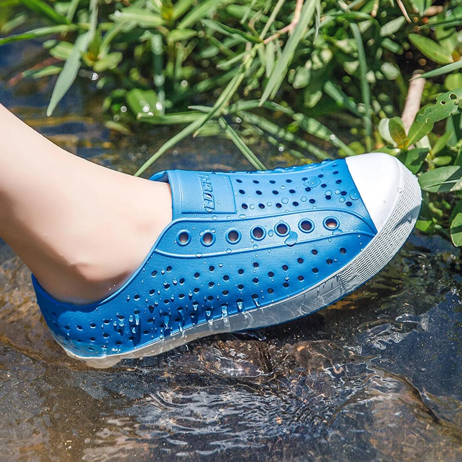 FLIOZY Waterproof Garden Clogs for Men and Women - Lightweight Breathable EVA Slip-On Shoes - Comfortable Non-Slip Casual Footwear for Outdoor, Beach, Everyday Wear