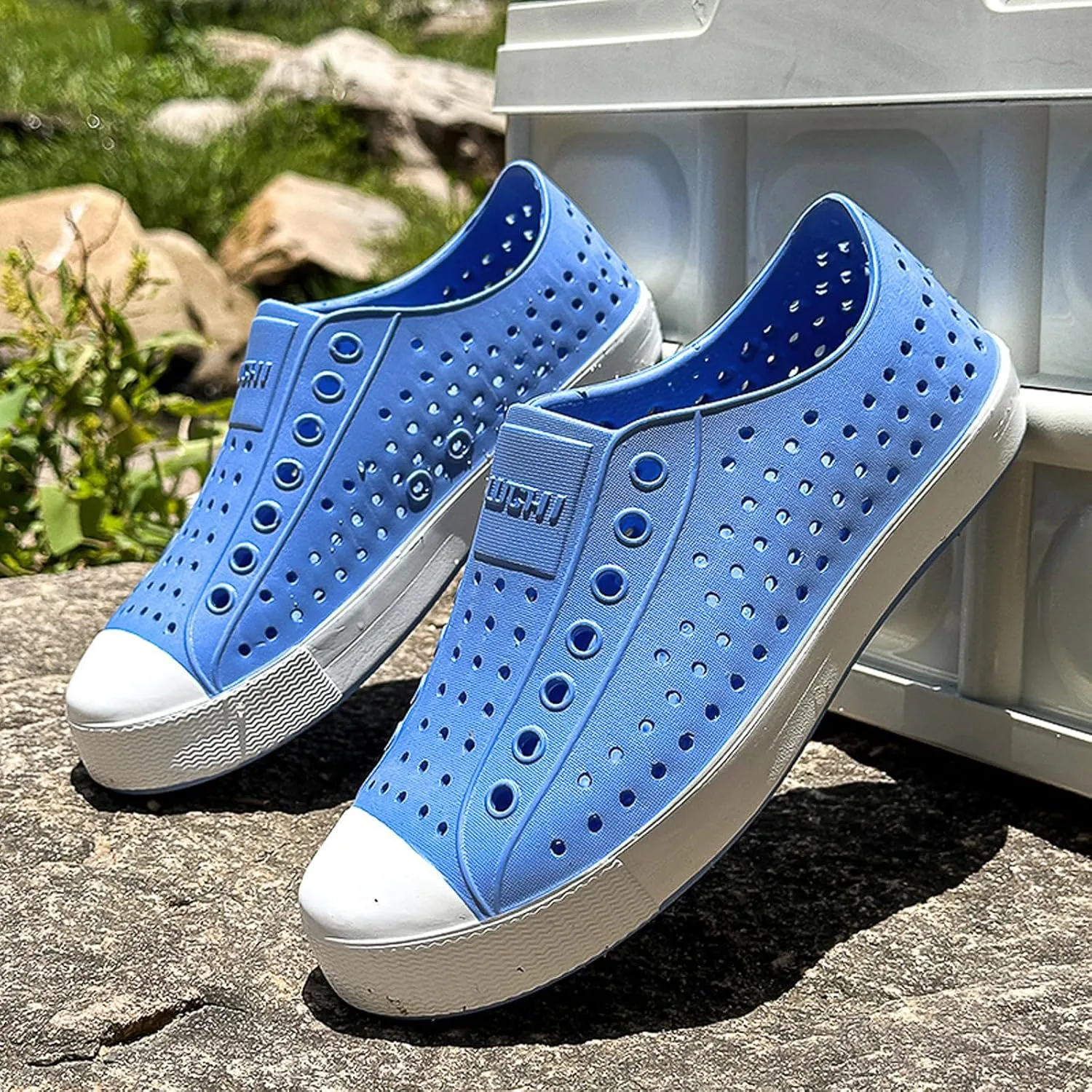 FLIOZY Waterproof Garden Clogs for Men and Women - Lightweight Breathable EVA Slip-On Shoes - Comfortable Non-Slip Casual Footwear for Outdoor, Beach, Everyday Wear