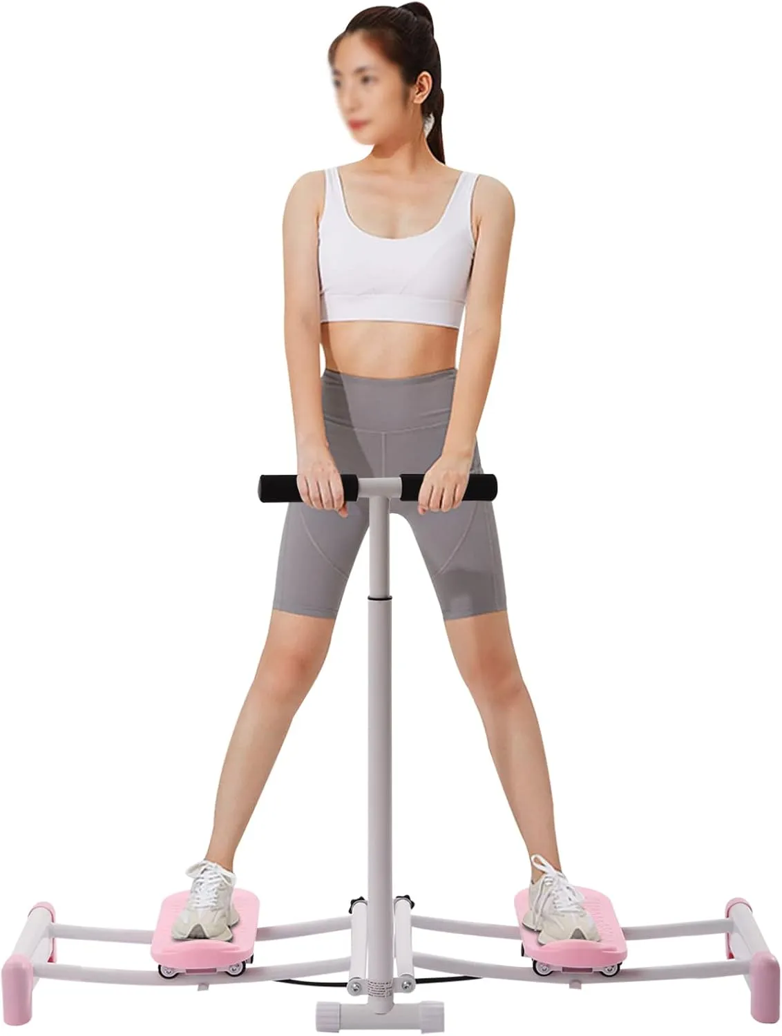 Foldable Postpartum Pelvic Floor Muscle Repair Strengthening Training Device Women, Hip Trainer with Adjustable Rods, Weight Loss Thin Legs Kegel Exercises, Ski Practice