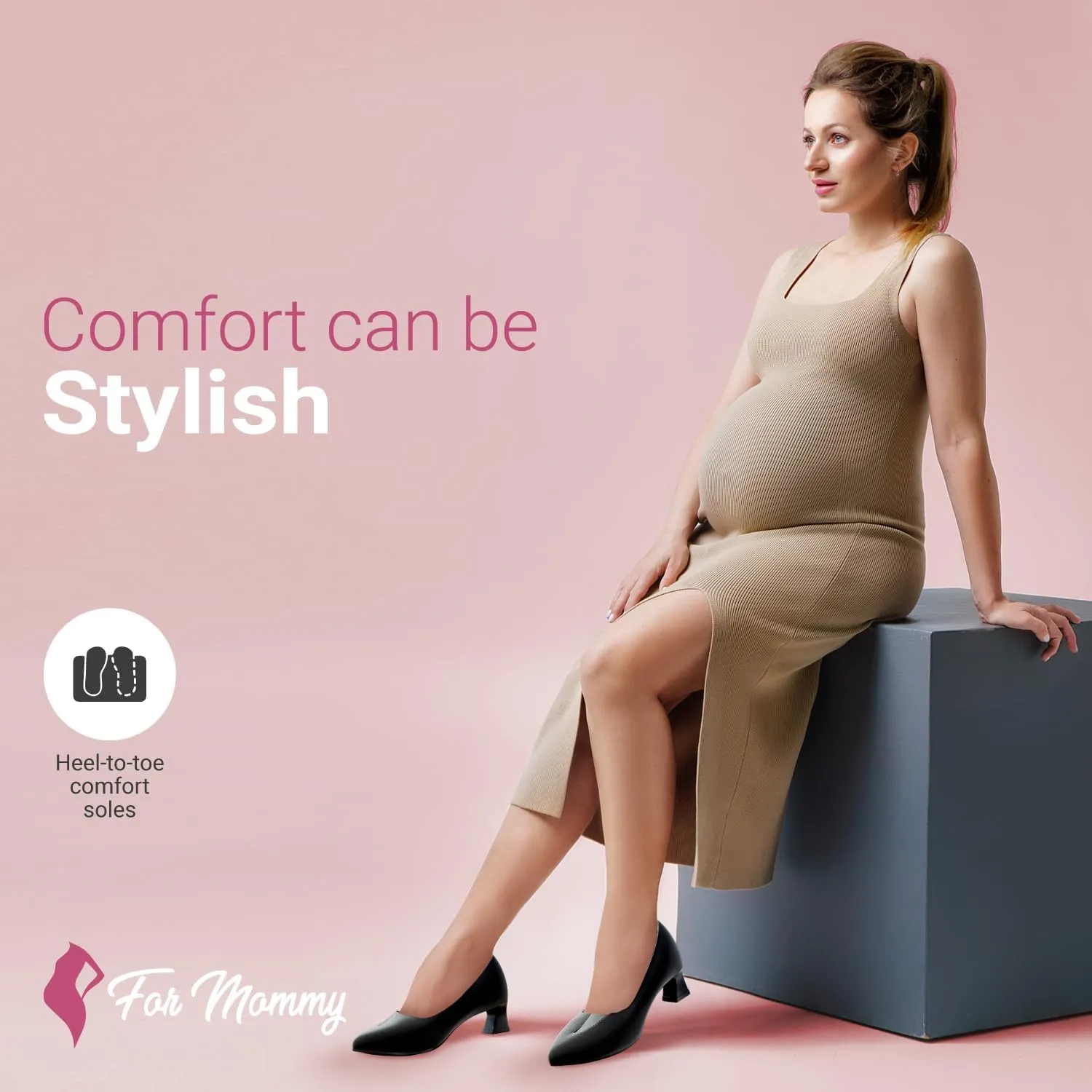 for Mommy Pregnancy Shoes for Swollen Feet – Stretchable with Patented Design, Providing Comfort and Style for Pregnant Women – Wide, Non-Slip Shoes