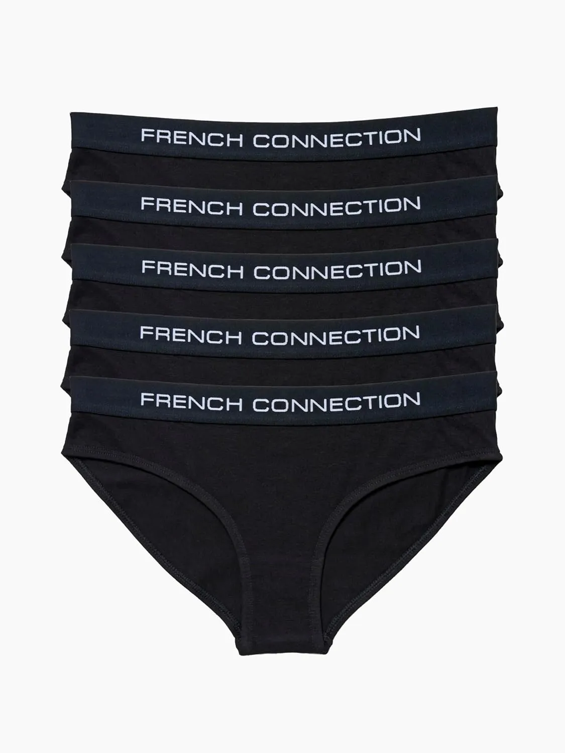 French Connection Women’s Underwear Briefs – Pack of 5, 7 – Cotton Underwear For Women – Soft and Stretchable