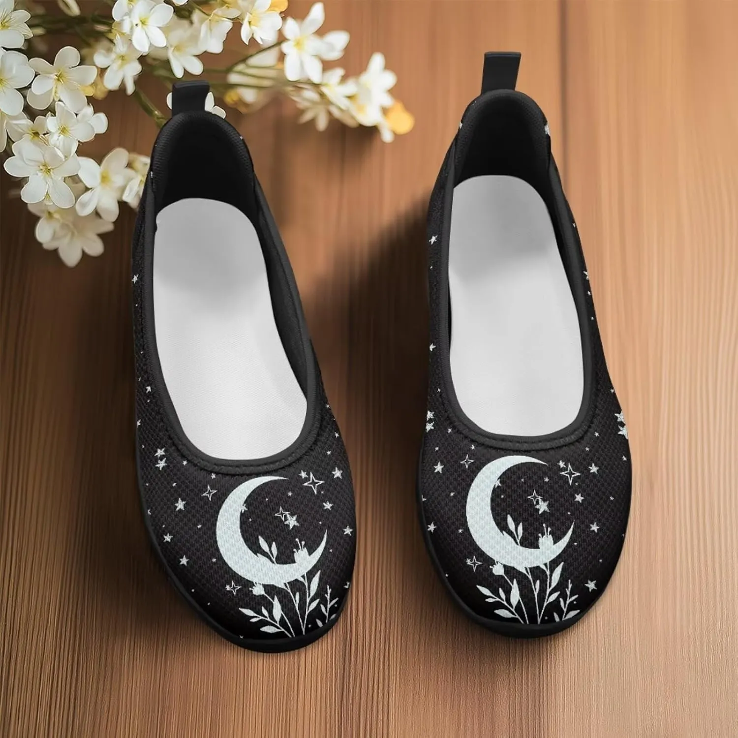 Galaxy Mesh Sneakers Fashion Womens Low Cut Sneaker Comfortable Ladies Flats Dress Clothes Shoe Loafer Lightweight Athletic Sneaker