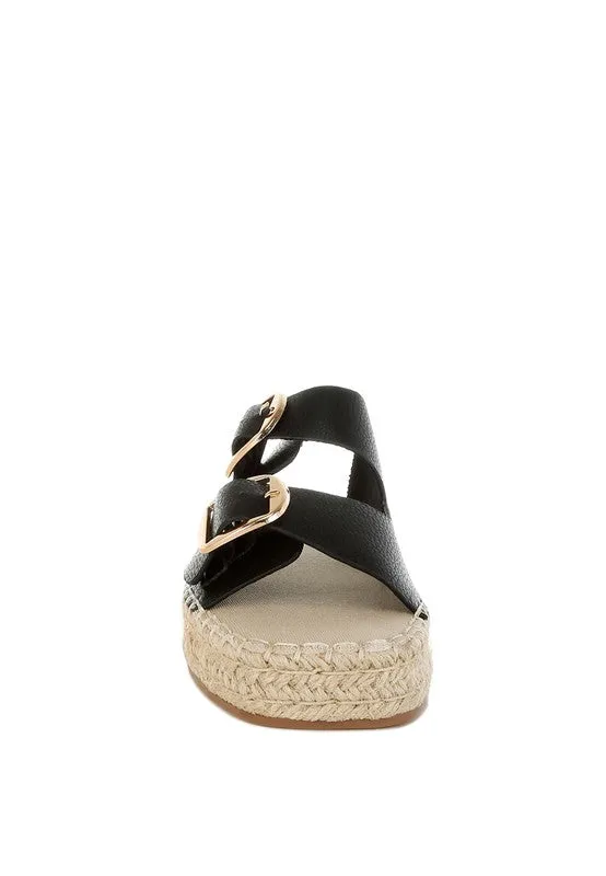 Genuine Leather Espadrilles