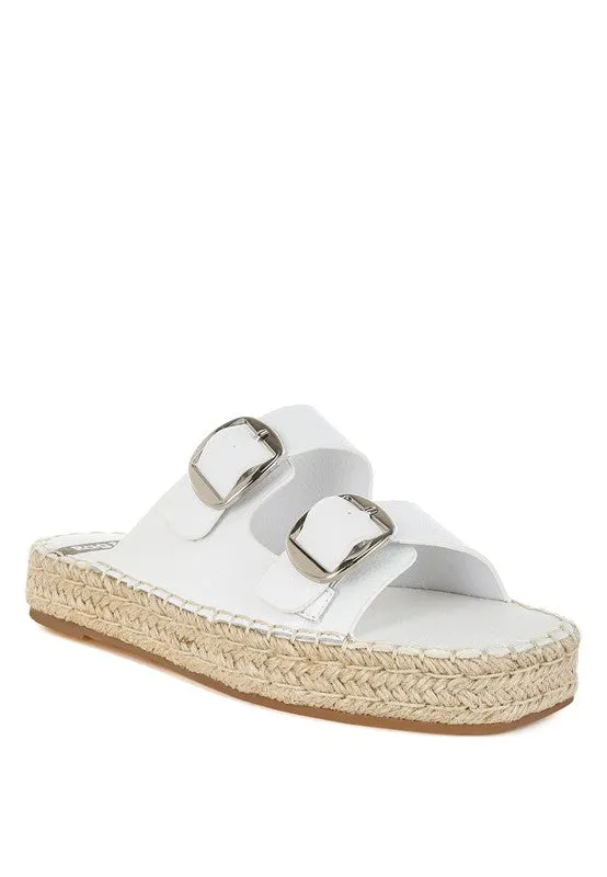 Genuine Leather Espadrilles