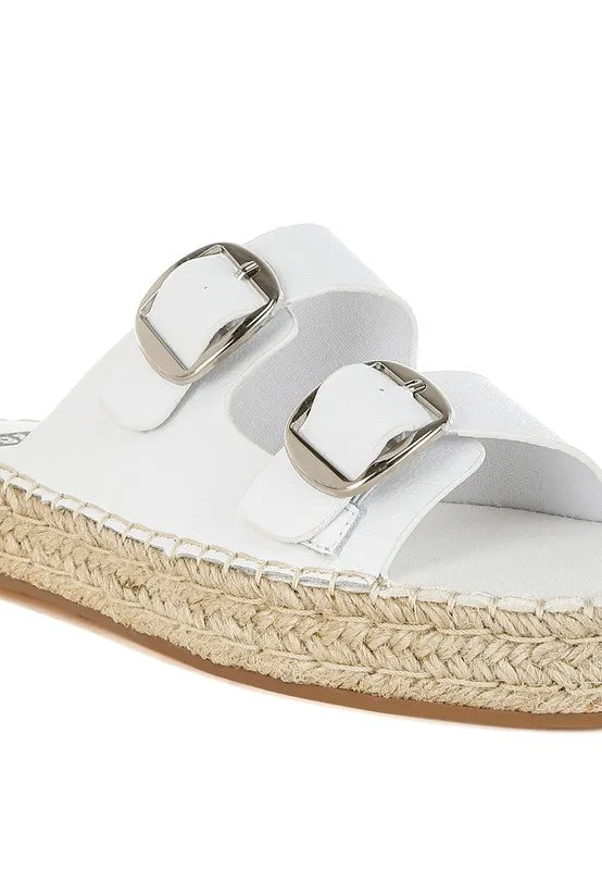 Genuine Leather Espadrilles