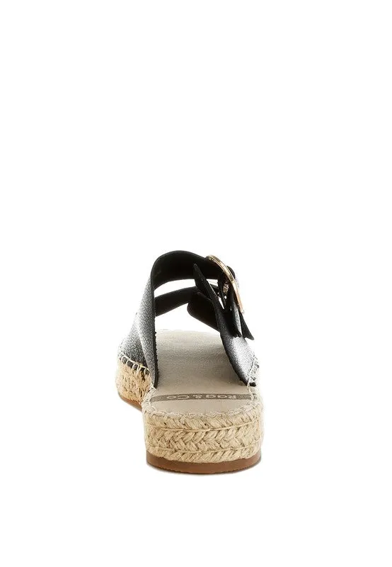 Genuine Leather Espadrilles