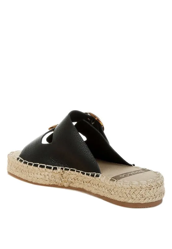 Genuine Leather Espadrilles