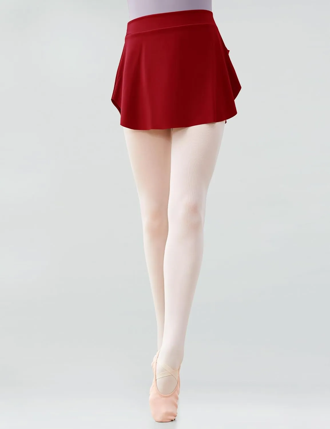 Girls Women Ballet Skirts, Side Slit Dance Skirts, Pull On Elastic Waist Dance Skirt for Ballerina
