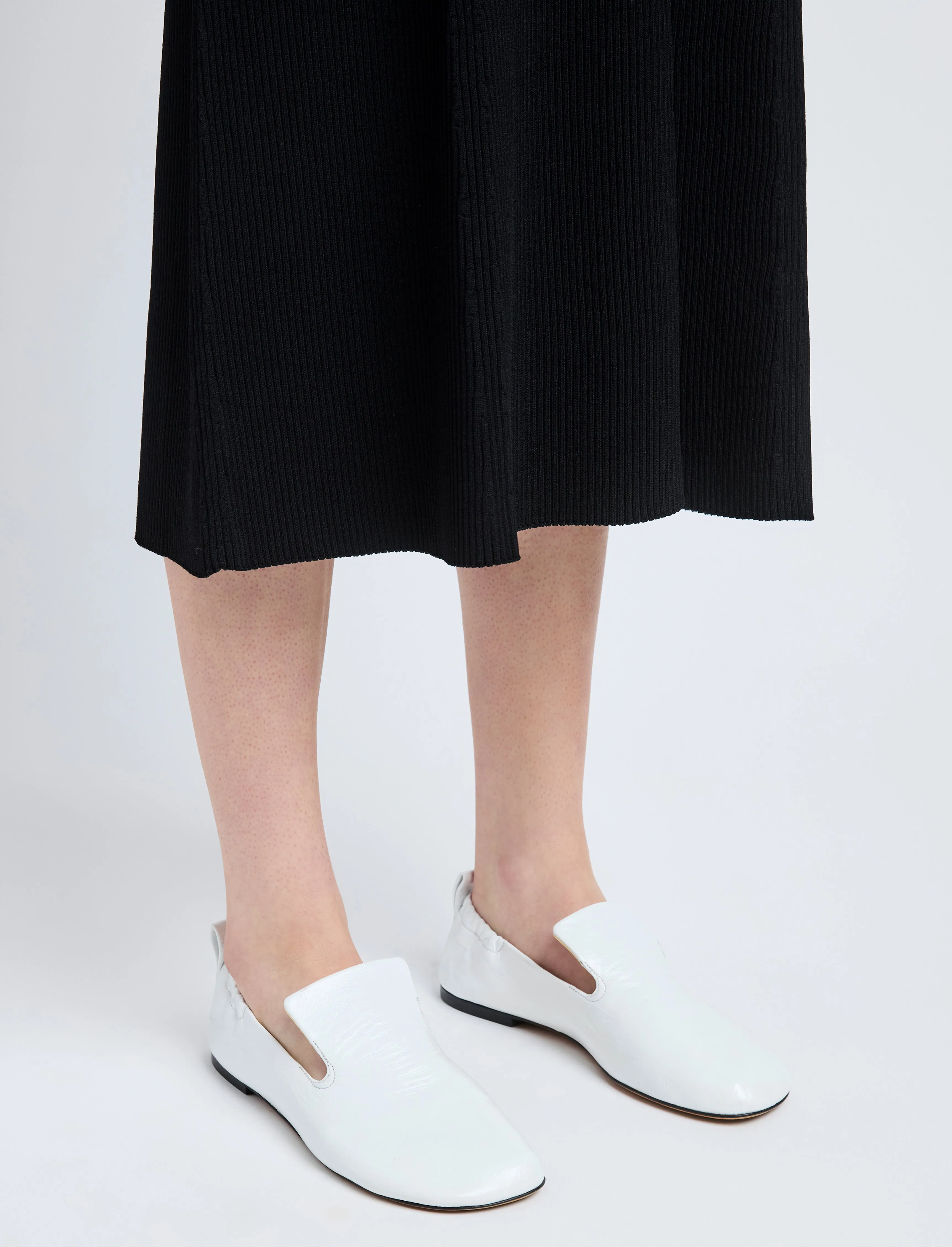 Glove Ruched Loafers in Slick Nappa
