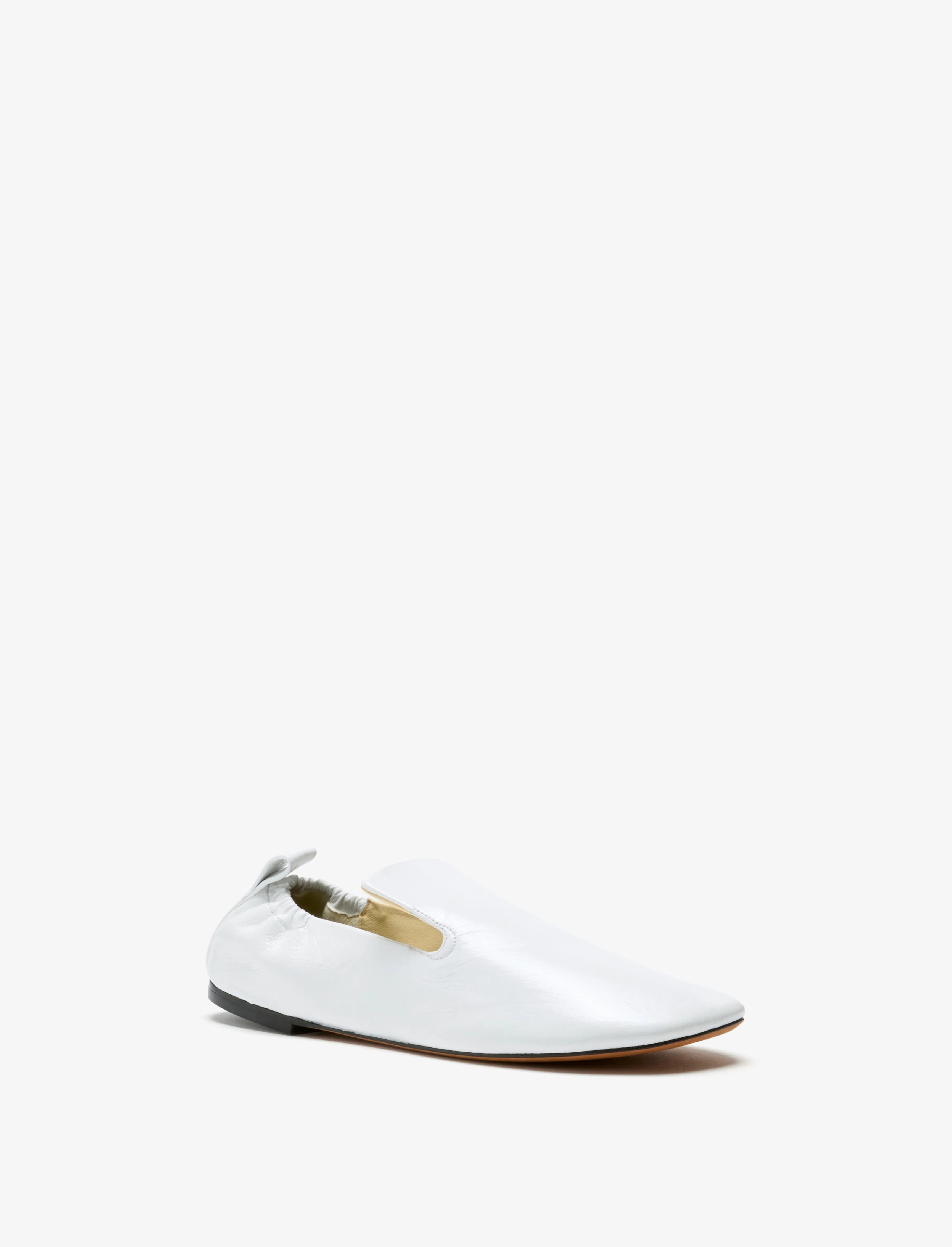 Glove Ruched Loafers in Slick Nappa