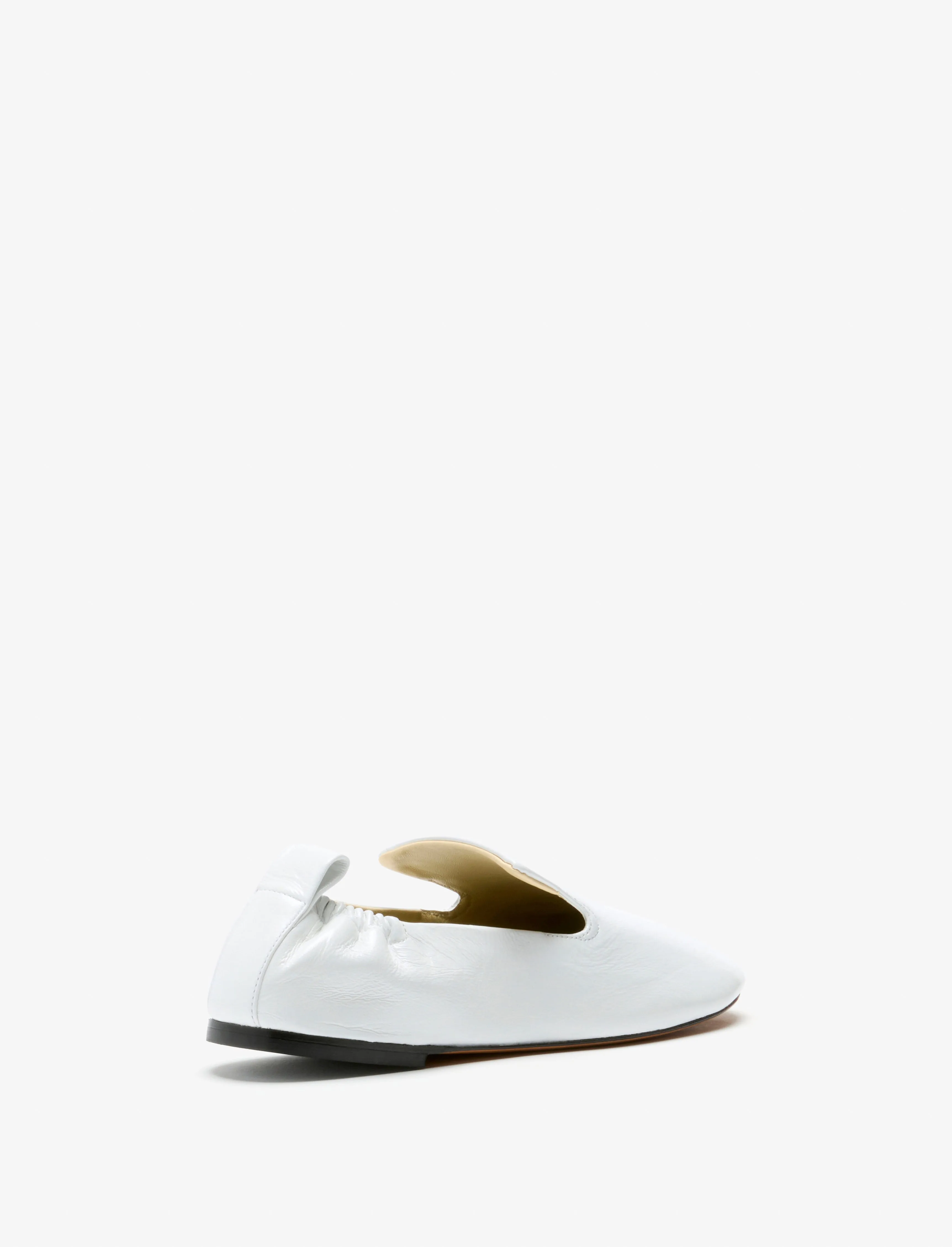 Glove Ruched Loafers in Slick Nappa