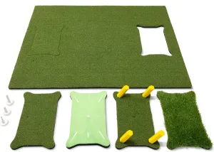 GoSports 5 ft x 4 ft PRO Golf Practice Hitting Mat, Includes 5 Interchangeable Inserts for the Ultimate At-Home Instruction